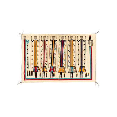 Navajo Pictorial Yei, Native, Weaving, Wall Hanging