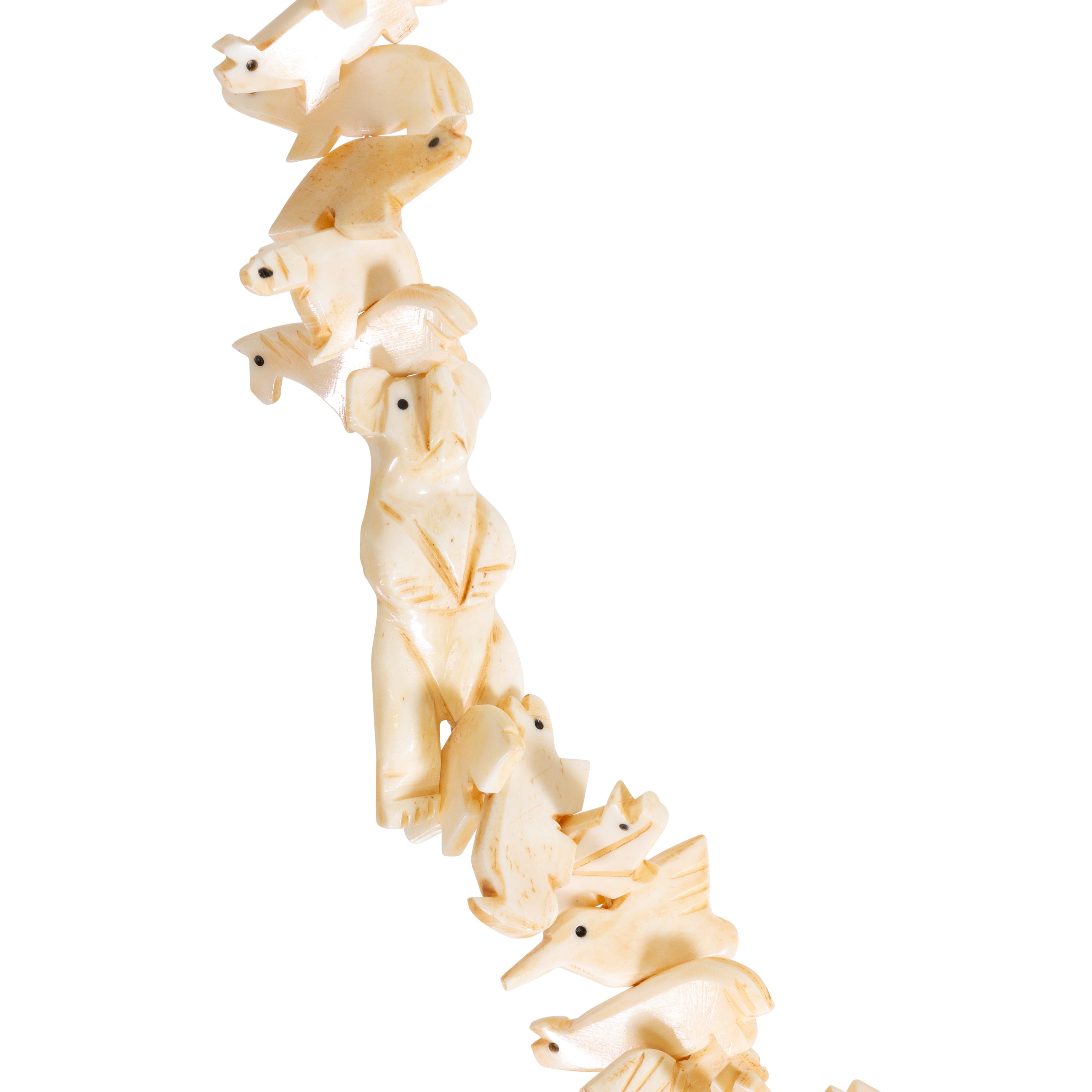 Carved Bear Fetish Necklace