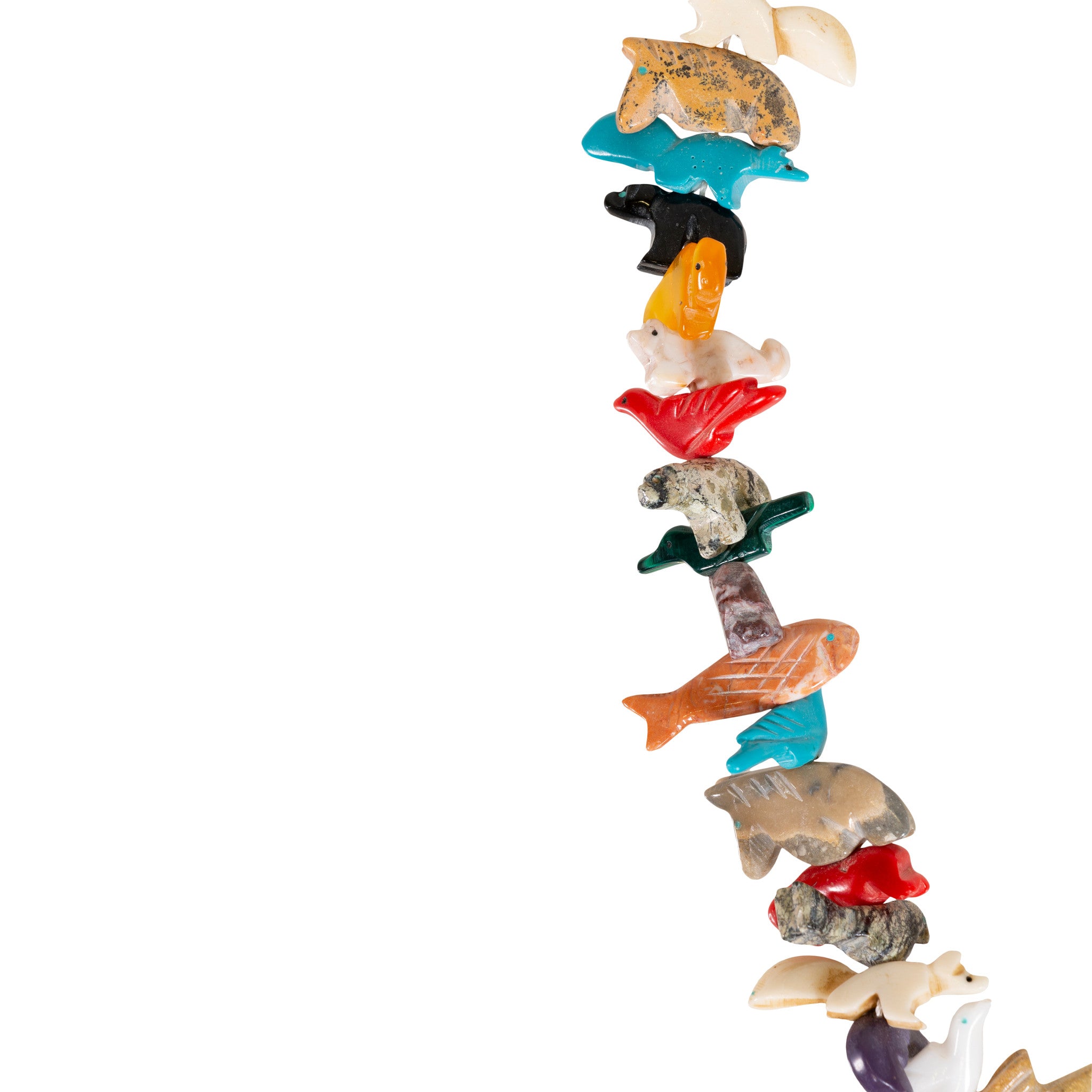 Multi-Stone Fetish Necklace