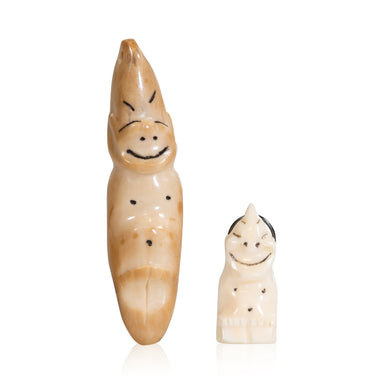 Inuit Carved Billiken Charms, Native, Carving, Ivory