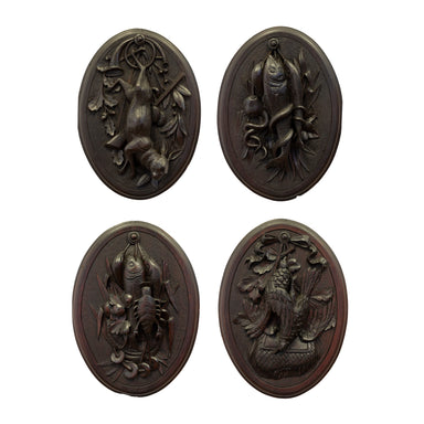 Black Forest Hanging Game and Fish Plaques, Furnishings, Black Forest, Plaque