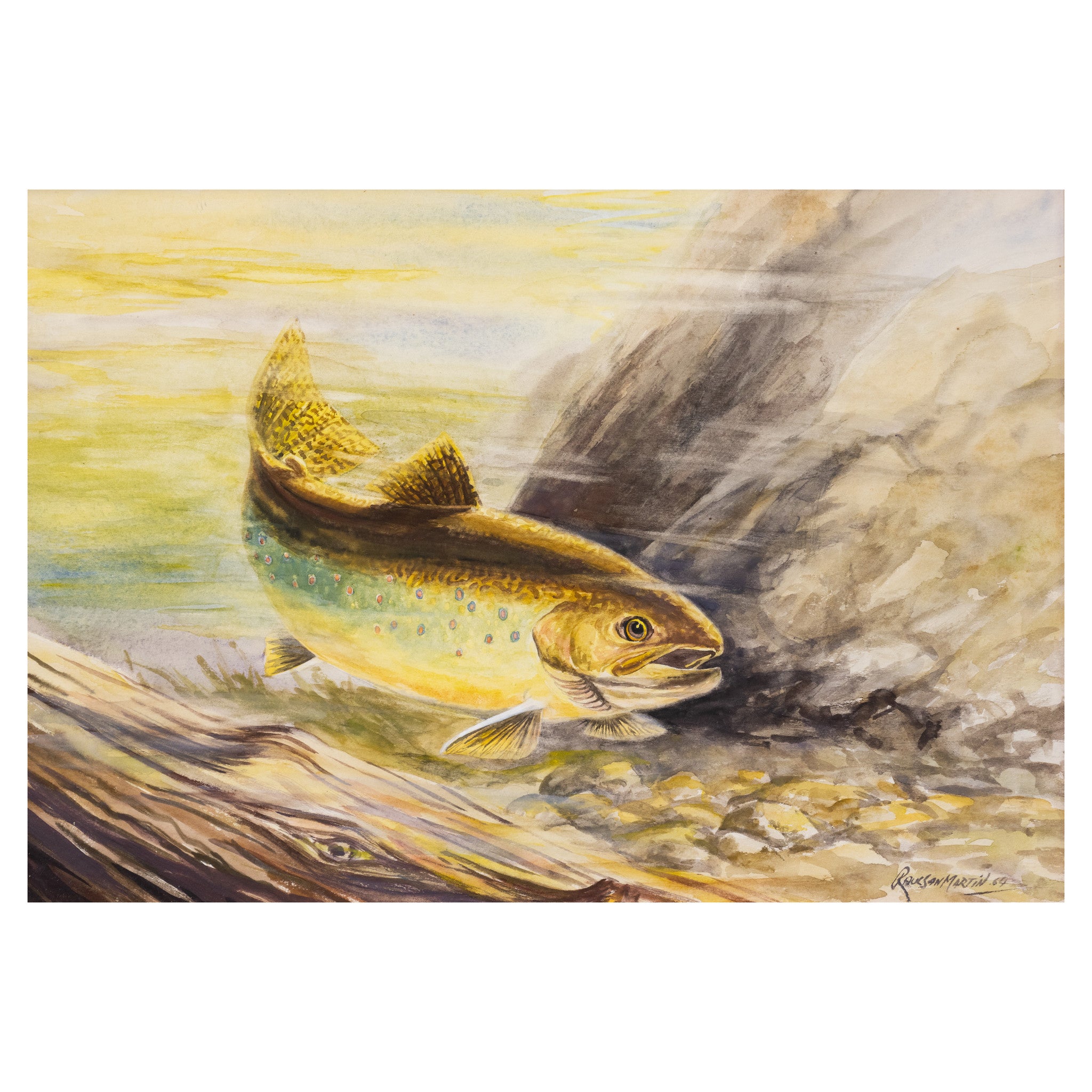 Brown Trout by Raul San Martin, Fine Art, Painting, Sporting