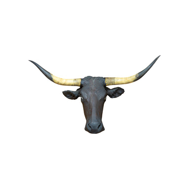 Vintage Wood Carved Steer Head, Furnishings, Decor, Folk Item