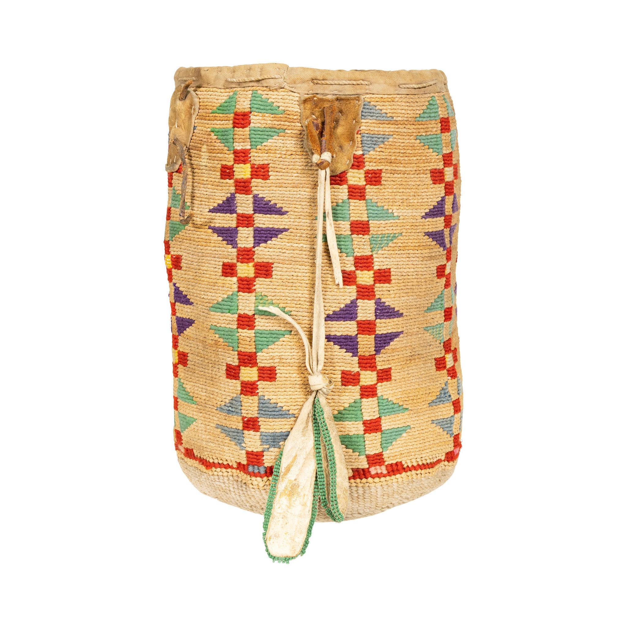 Plateau Corn Husk Sally Bag, Native, Basketry, Corn Husk