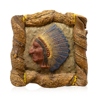 Folk Art War Bonnet Plaque by Quinton J. Stephenson, Furnishings, Decor, Folk Item