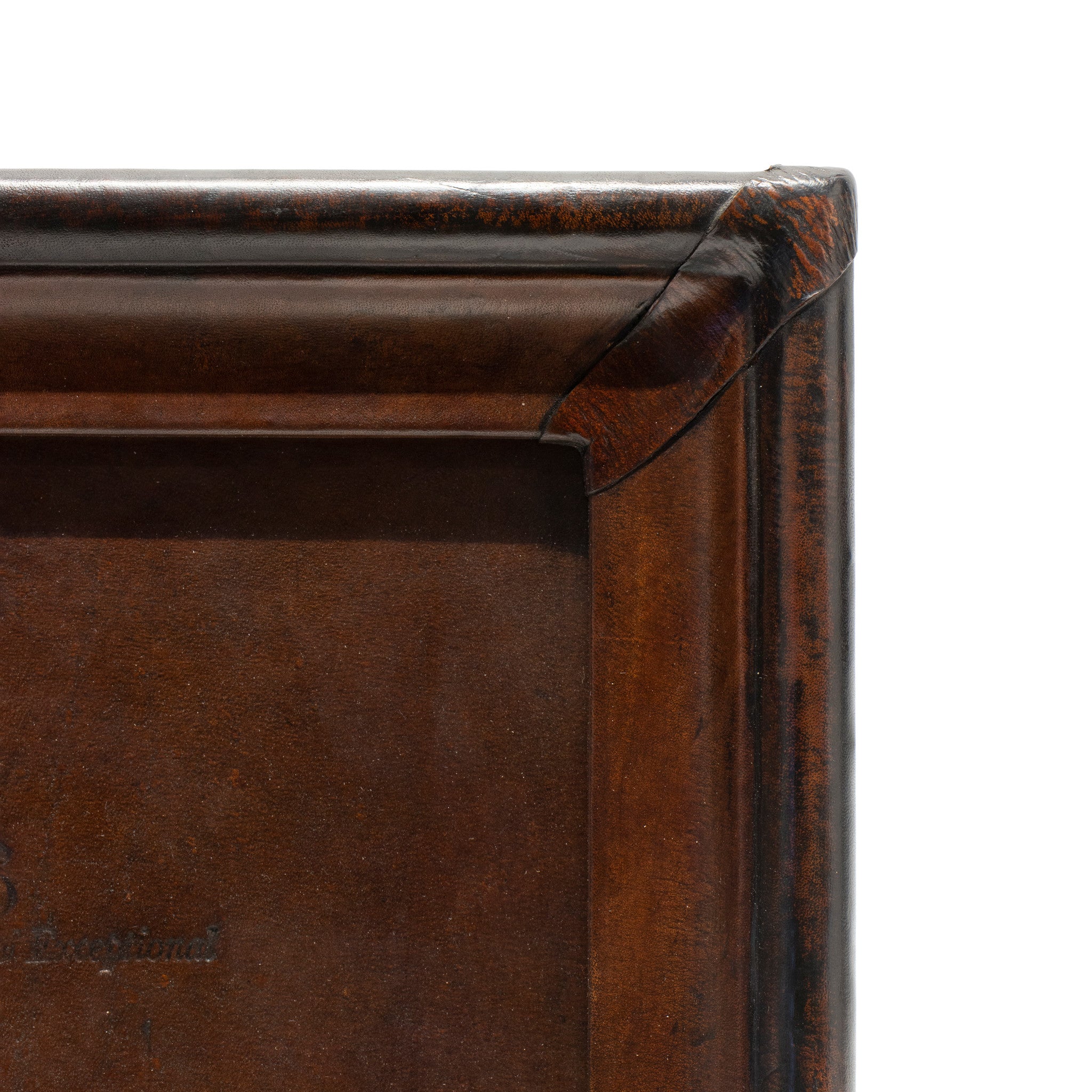 Dark Brown & Black Leather Tabletop Picture Frame - The Dressage