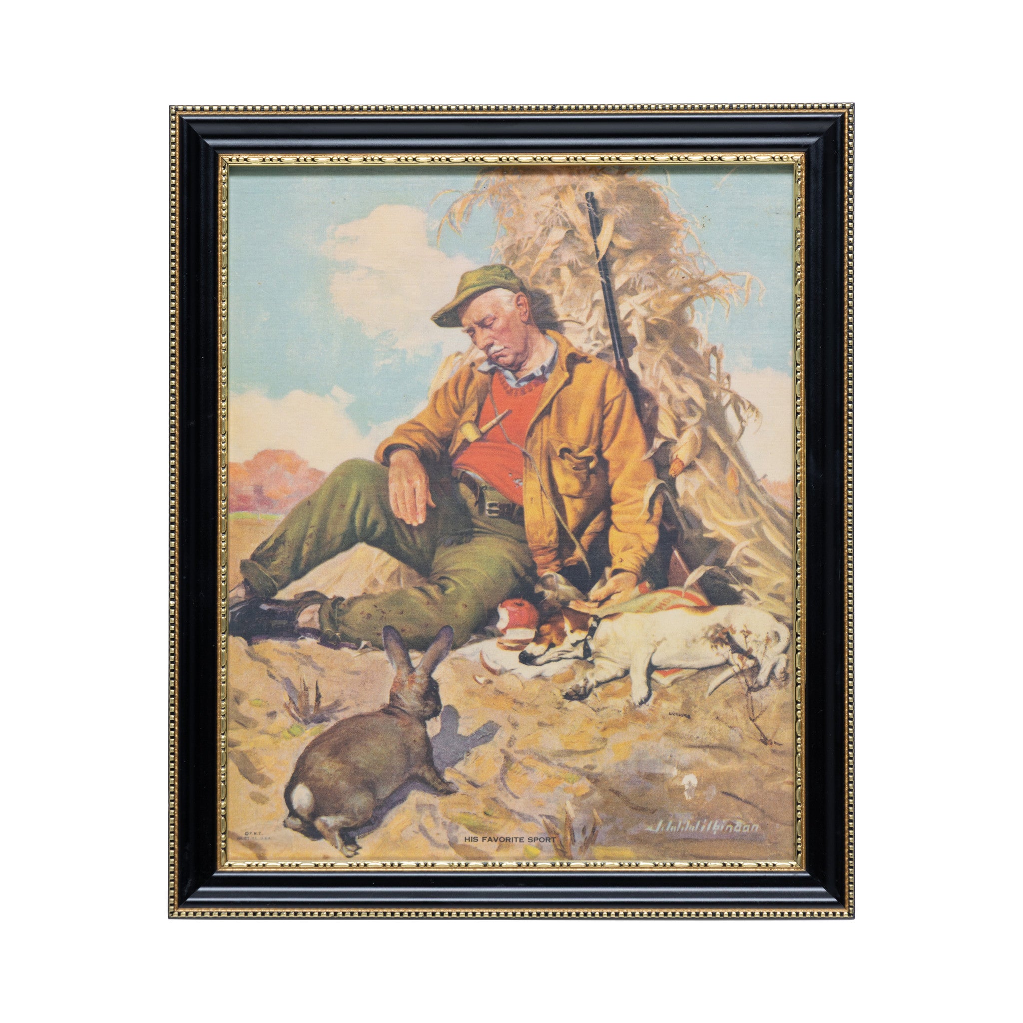 "His Favorite Sport" Calendar Print