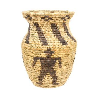 Papago Pictorial Basket, Native, Basketry, Vertical