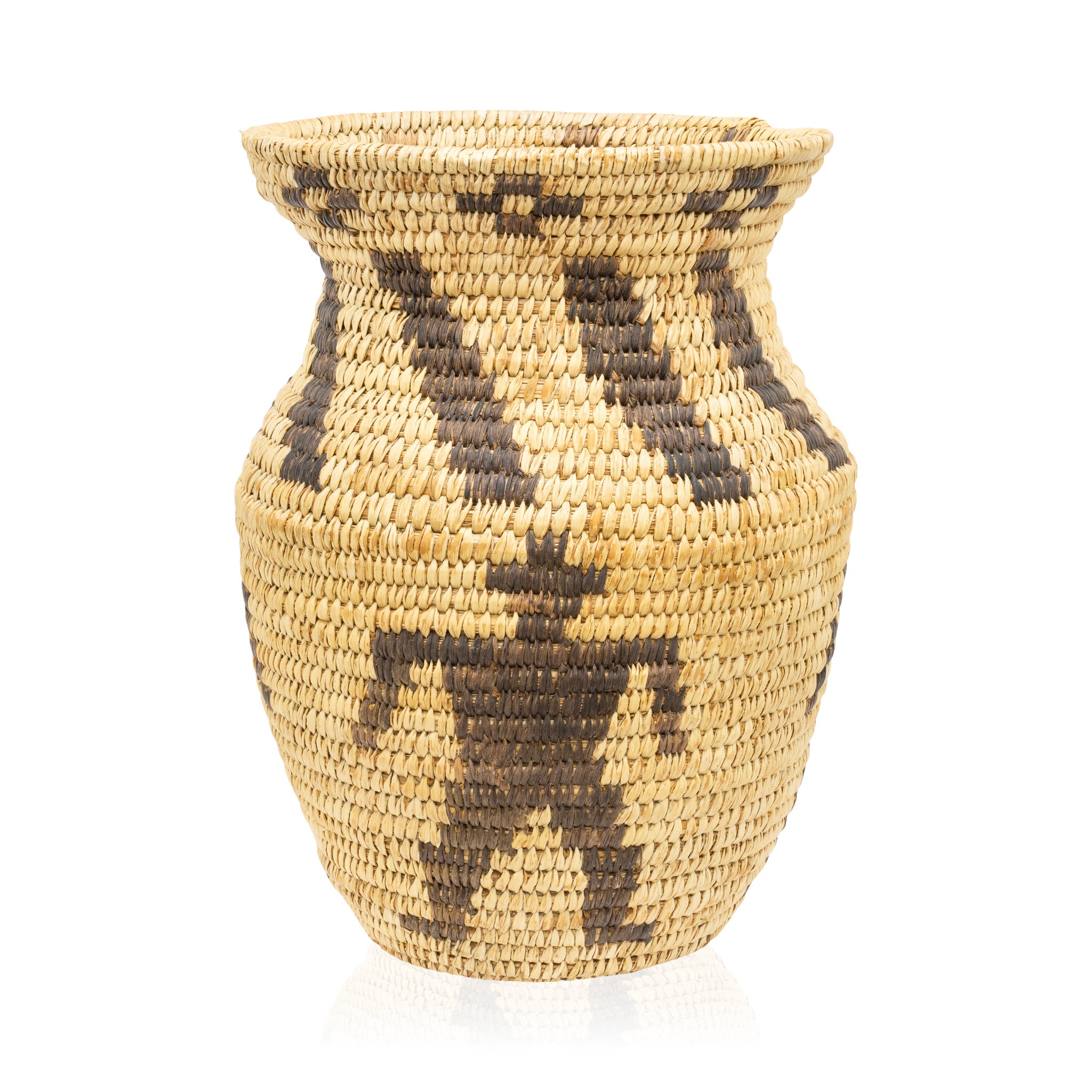 Papago Pictorial Basket, Native, Basketry, Vertical