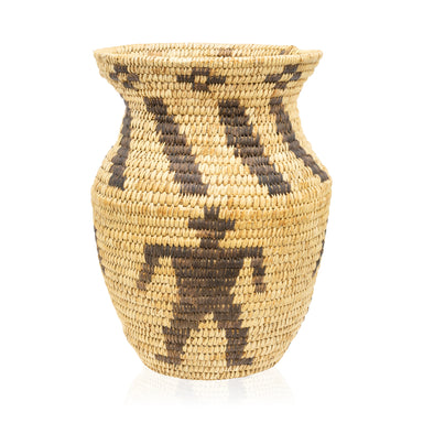 Papago Pictorial Basket, Native, Basketry, Vertical