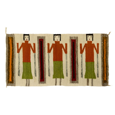 Navajo Three Figure Yei, Native, Weaving, Wall Hanging