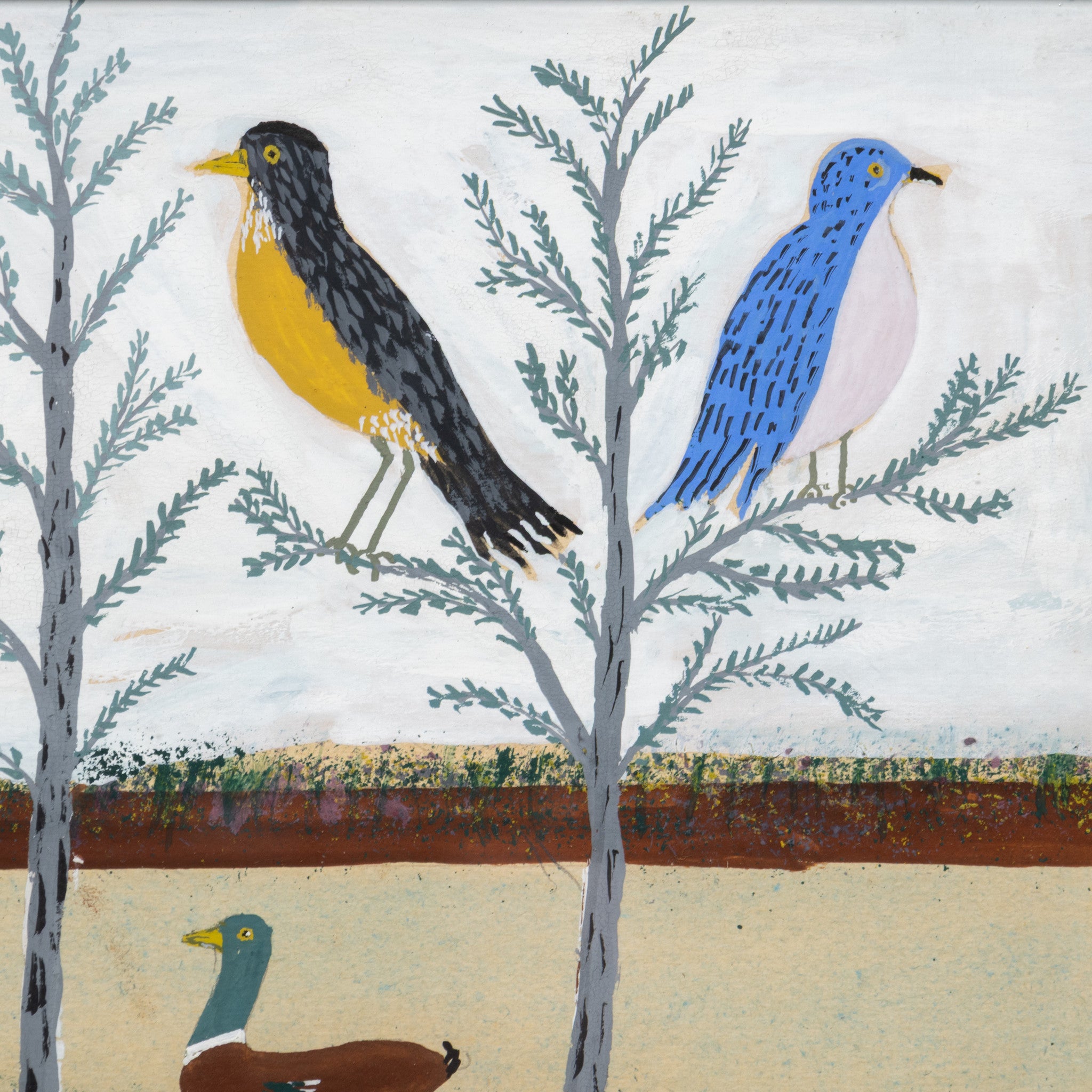 Folk Art Bird Painting