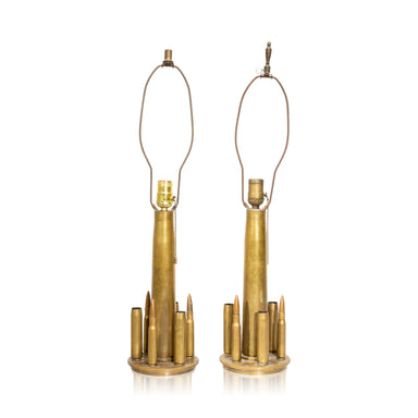 Pair Trench Art Lamps, Furnishings, Decor, Trench Art