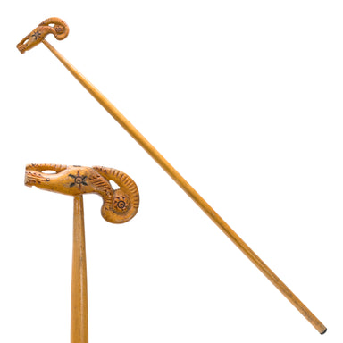 Iroquois Speaker's Whistle Cane, Native, Carving, Cane