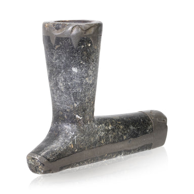 Chippewa Elbow Pipe, Native, Pipe, Steatite