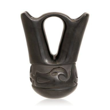 Frances Naranjo Black Ware Wedding Vase, Native, Pottery, Historic