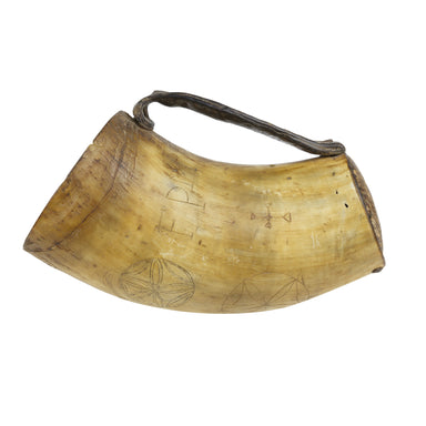 Early American Ox Horn Drinking Cup, Western, Drinking, Glass