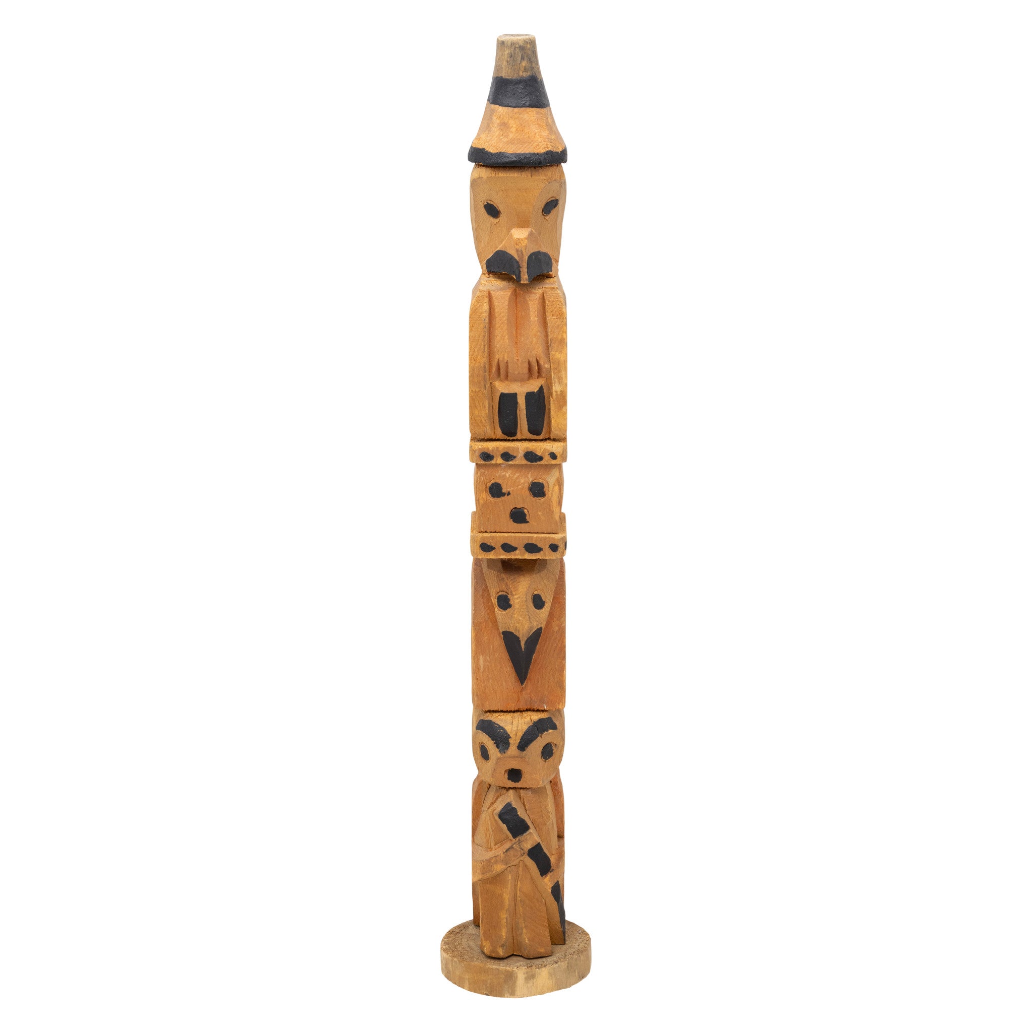 Coast Salish Model of Chief Shakes Totem, Native, Carving, Totem Pole