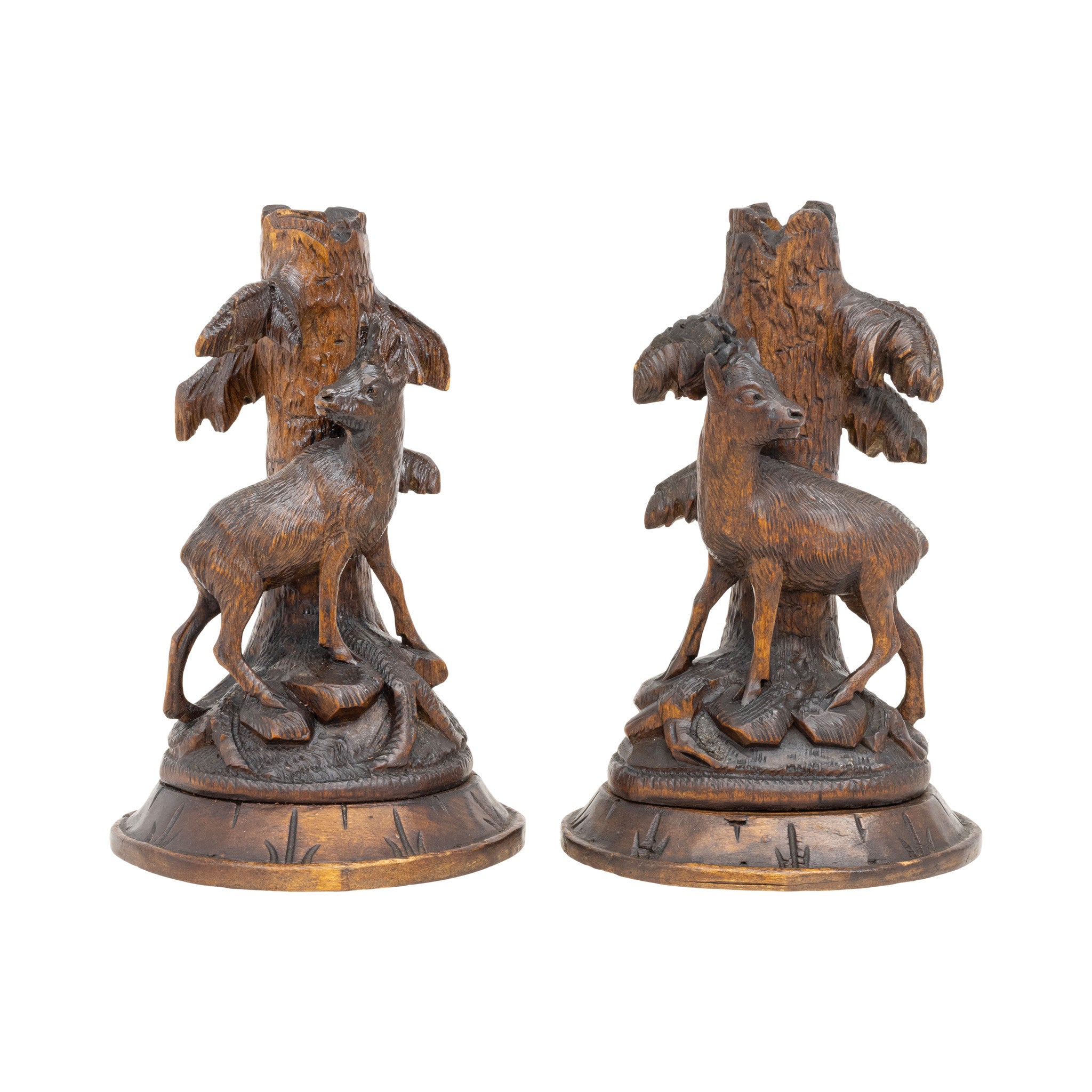 Chamois Candlesticks, Furnishings, Black Forest, Candlestick