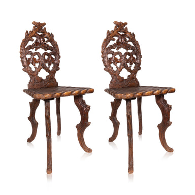 Pair Black Forest Chairs, Furnishings, Black Forest, Chair