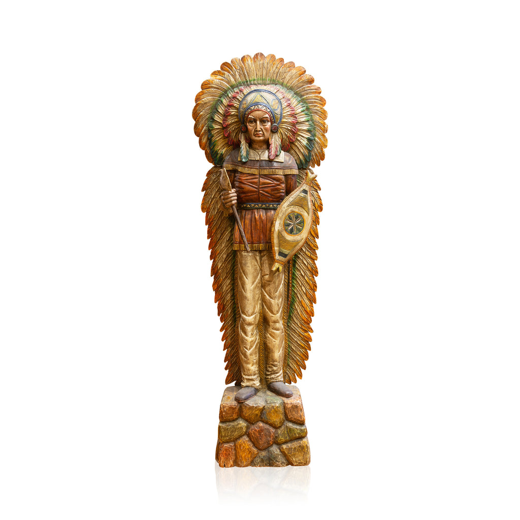 tobacco store indian for sale 4 Foot Cigar Plan Four hand-carved cigar store wooden