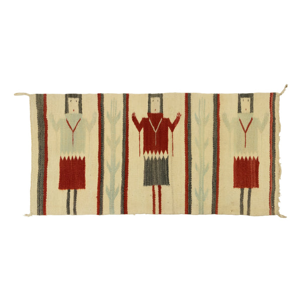 Navajo Three Figure Yei Pictorial, Native, Weaving, Wall Hanging