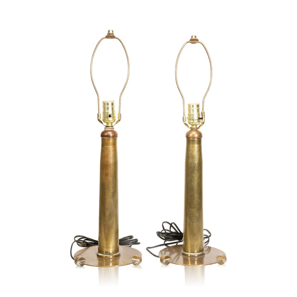 Pair Trench Art Lamps, Furnishings, Decor, Trench Art