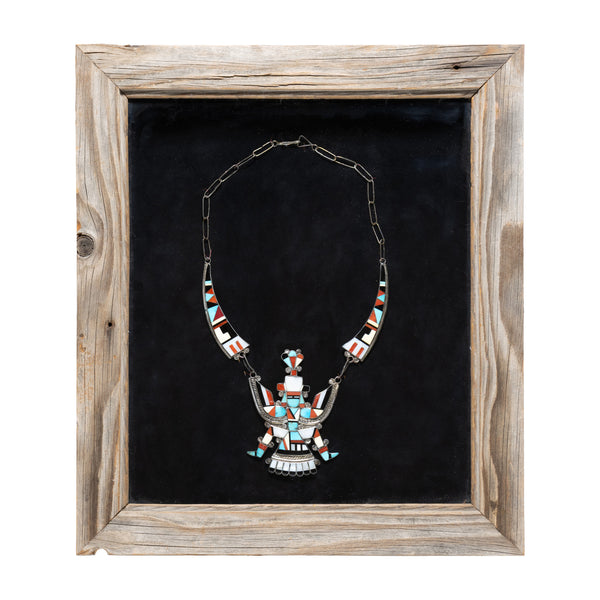 Zuni Inlaid Kachina Necklace, Jewelry, Necklace, Native