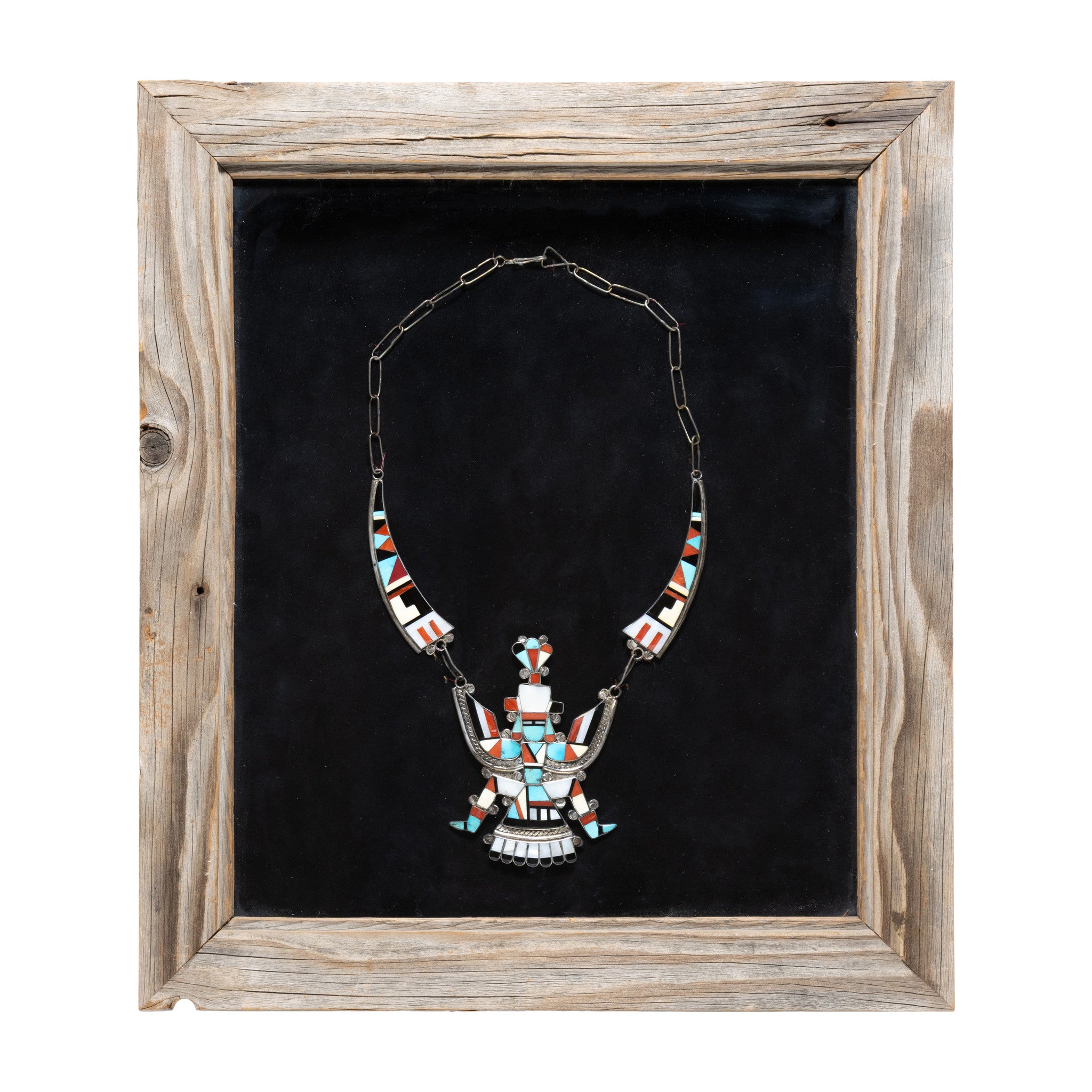 Zuni Inlaid Kachina Necklace, Jewelry, Necklace, Native
