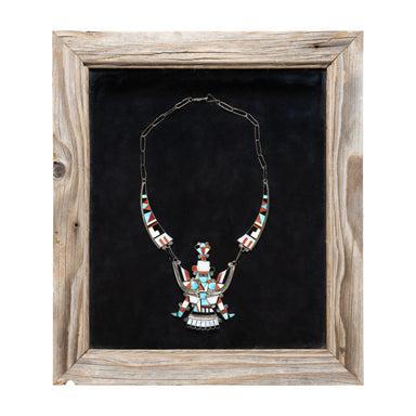 Zuni Inlaid Kachina Necklace, Jewelry, Necklace, Native