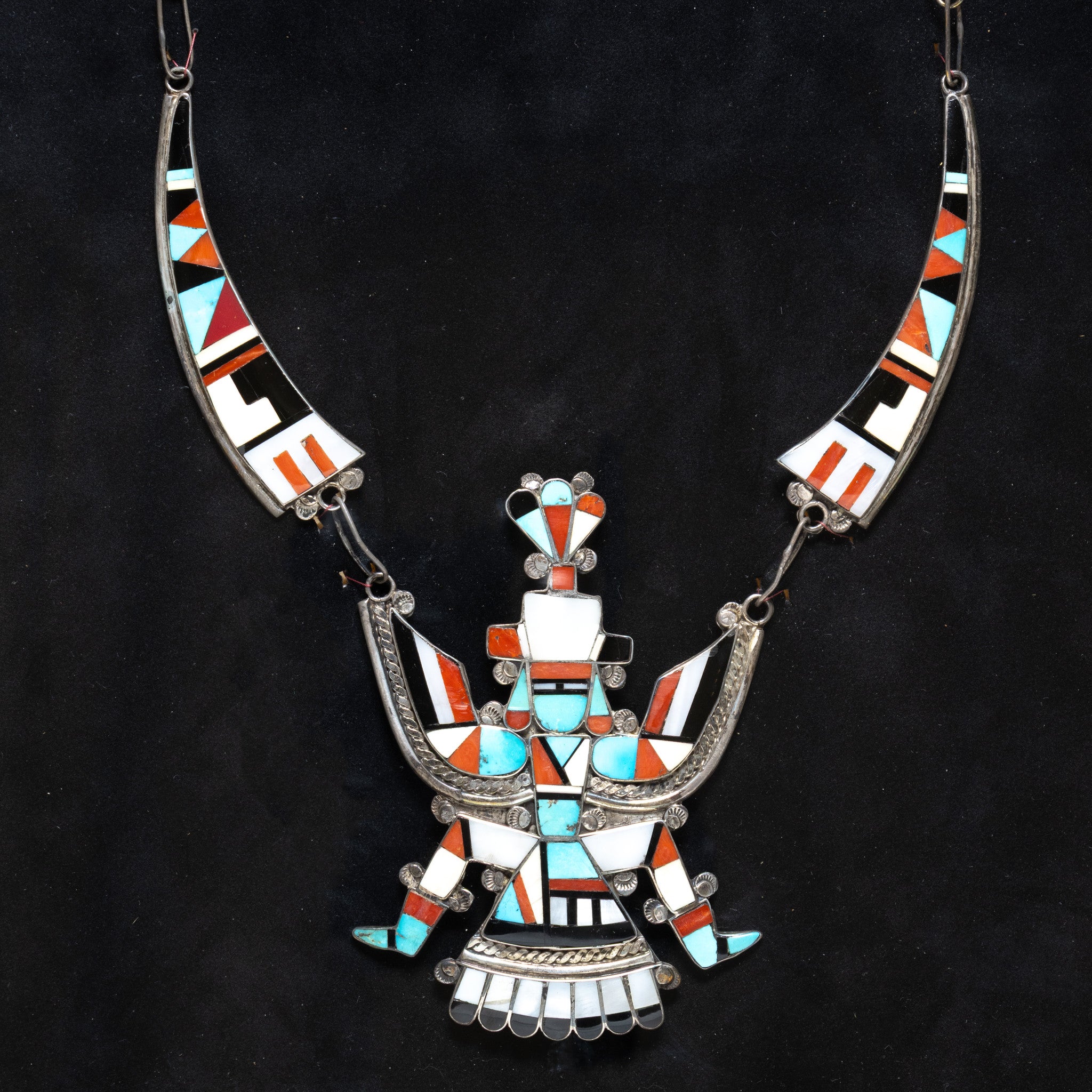 Zuni Inlaid Kachina Necklace