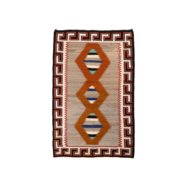 Teec Nos Pos Double Saddle, Native, Weaving, Double Saddle Blanket