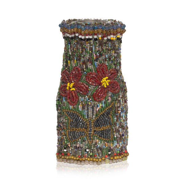 Plateau Beaded Jar, Native, Basketry, Bottle Basket