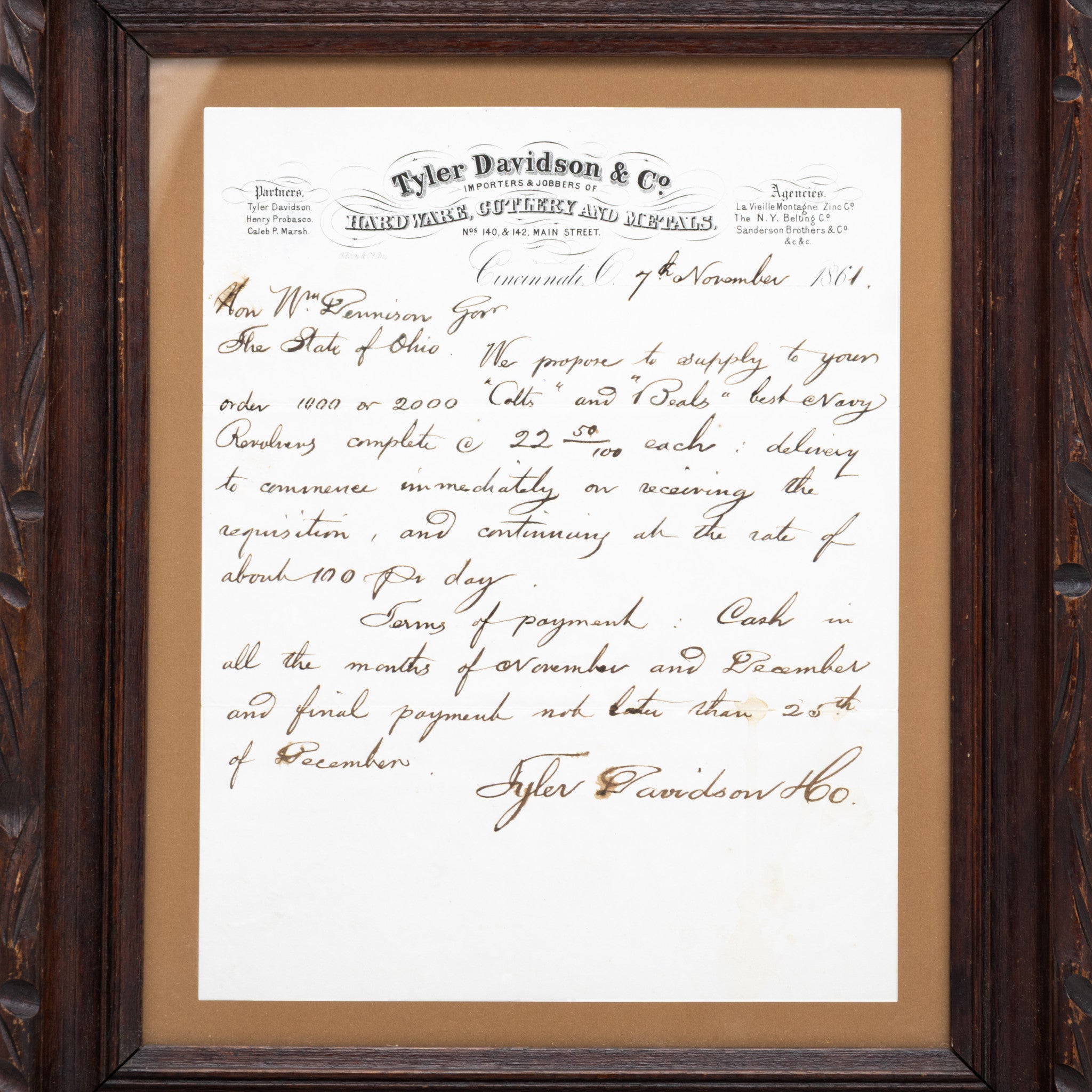 Civil War or Colt Collectible Letter
