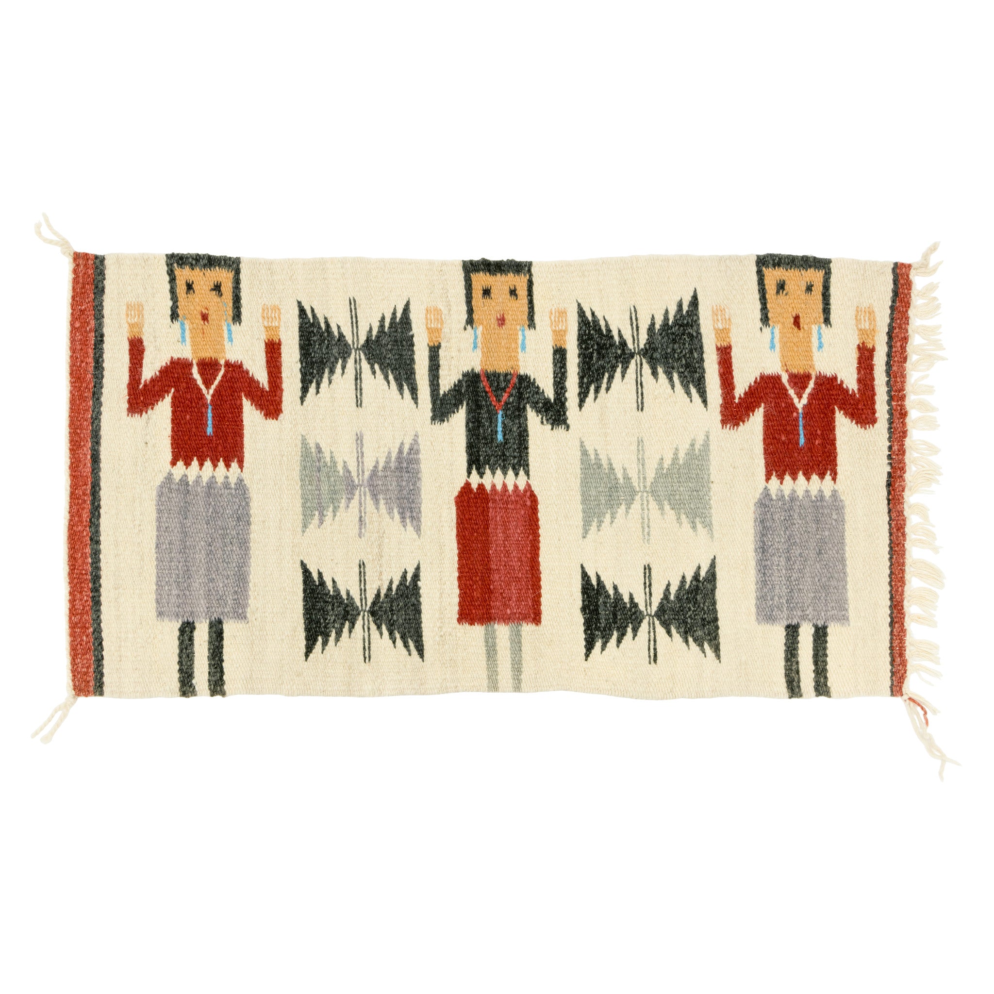 Three Figure Yei Weaving, Native, Weaving, Wall Hanging