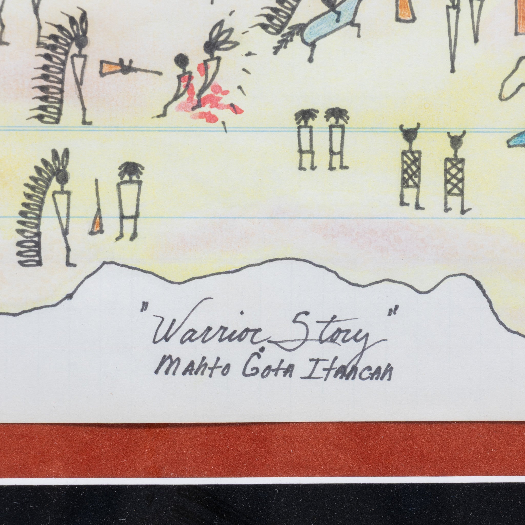 Hidatsa Warrior Story Ledger Drawing