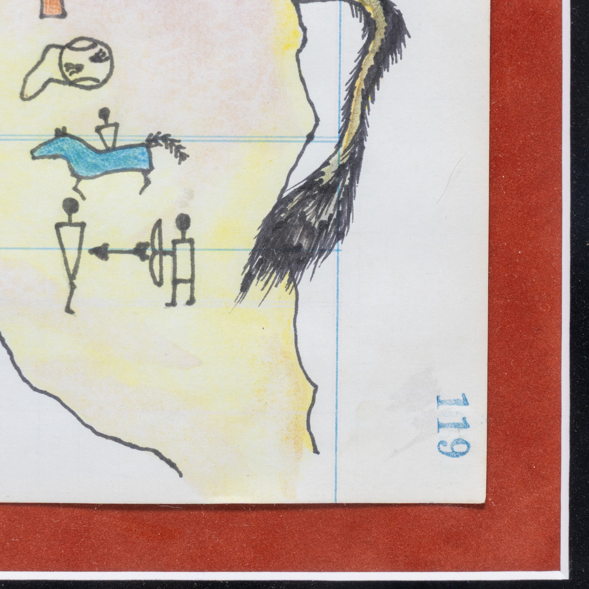 Hidatsa Warrior Story Ledger Drawing