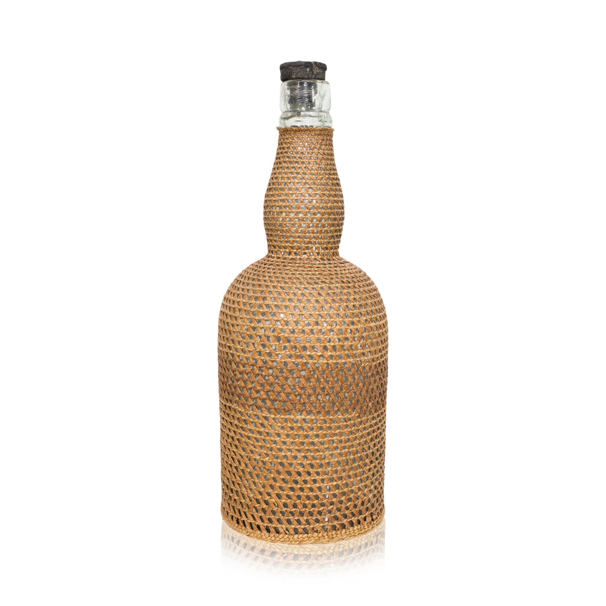 Makah Bottle Basket, Native, Basketry, Bottle Basket