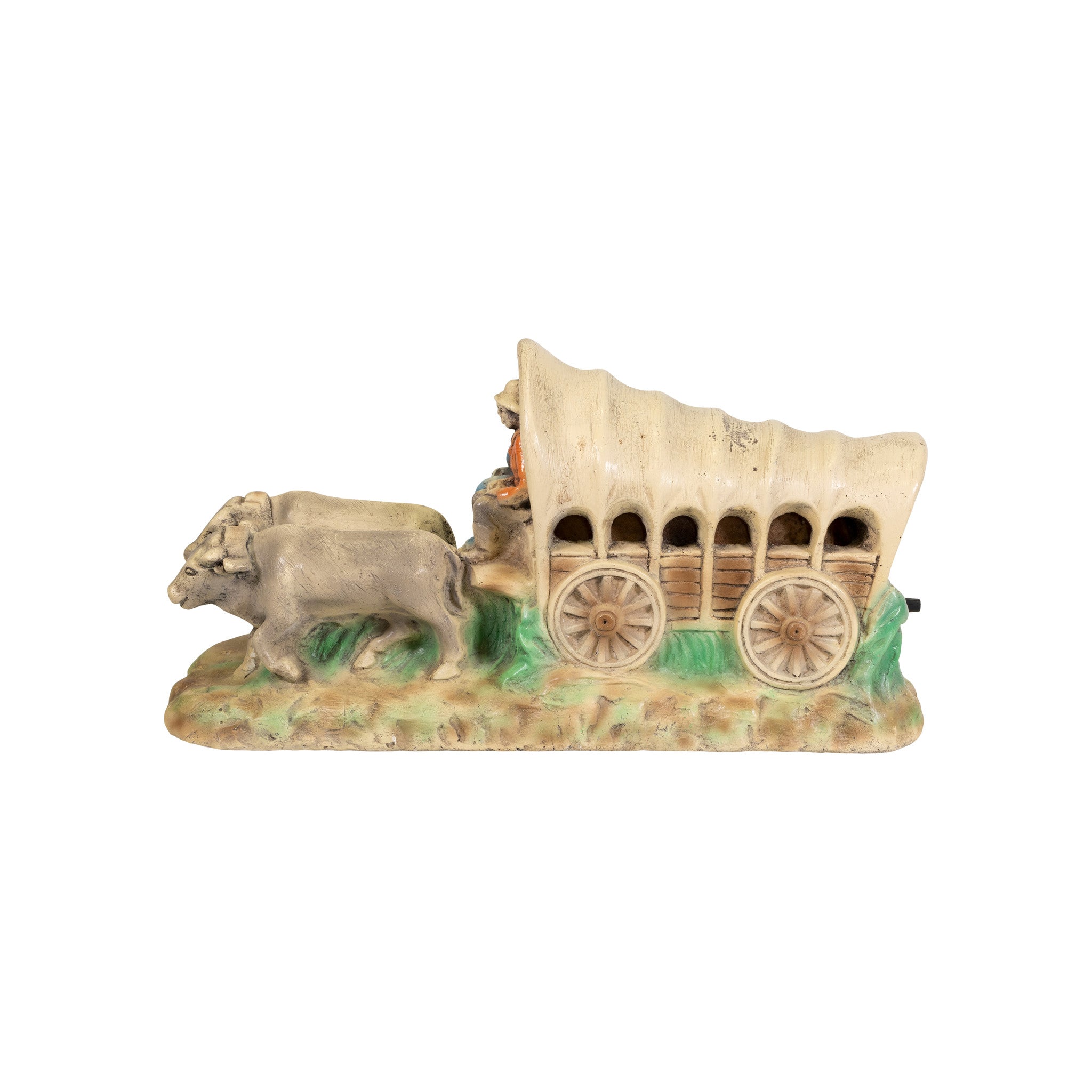 Chalkware Colored Wagon Table Lamp