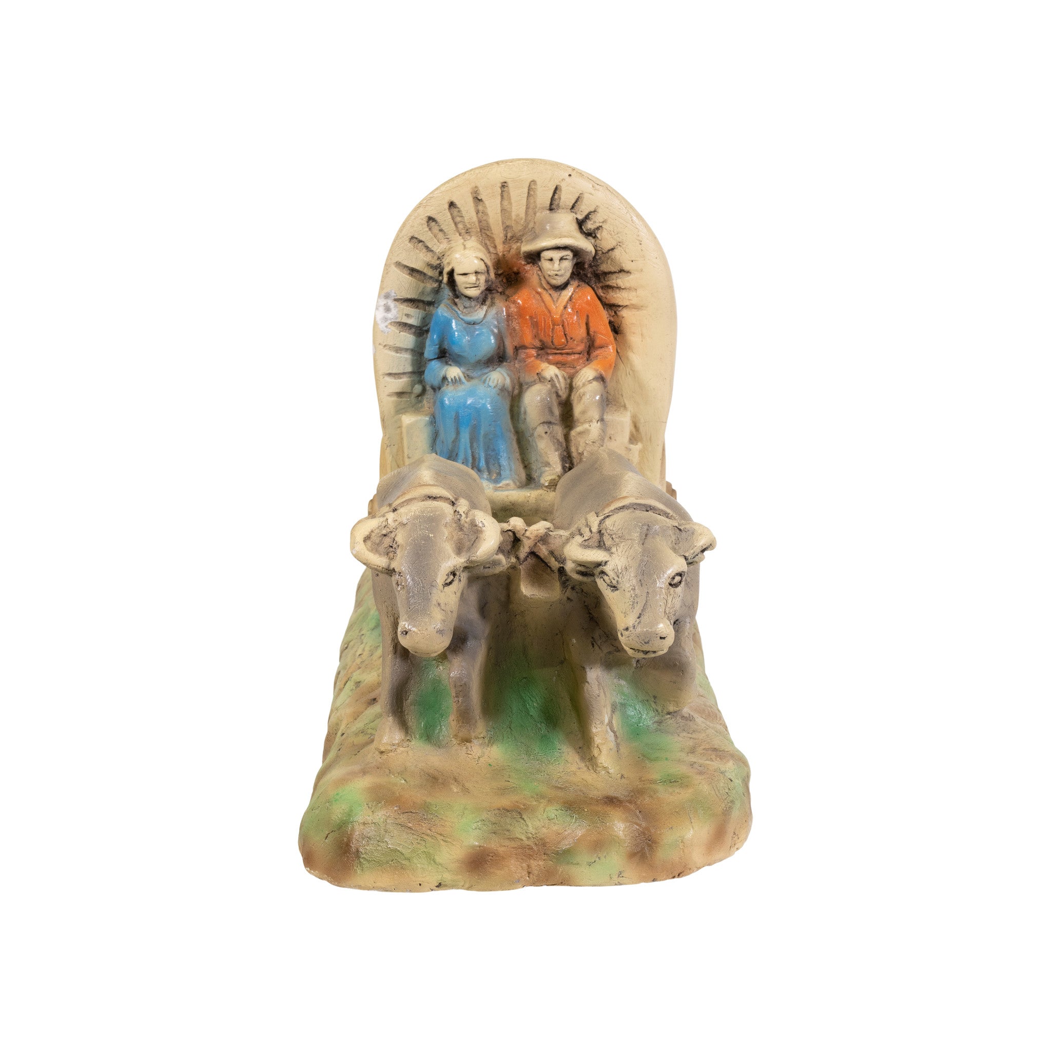 Chalkware Colored Wagon Table Lamp