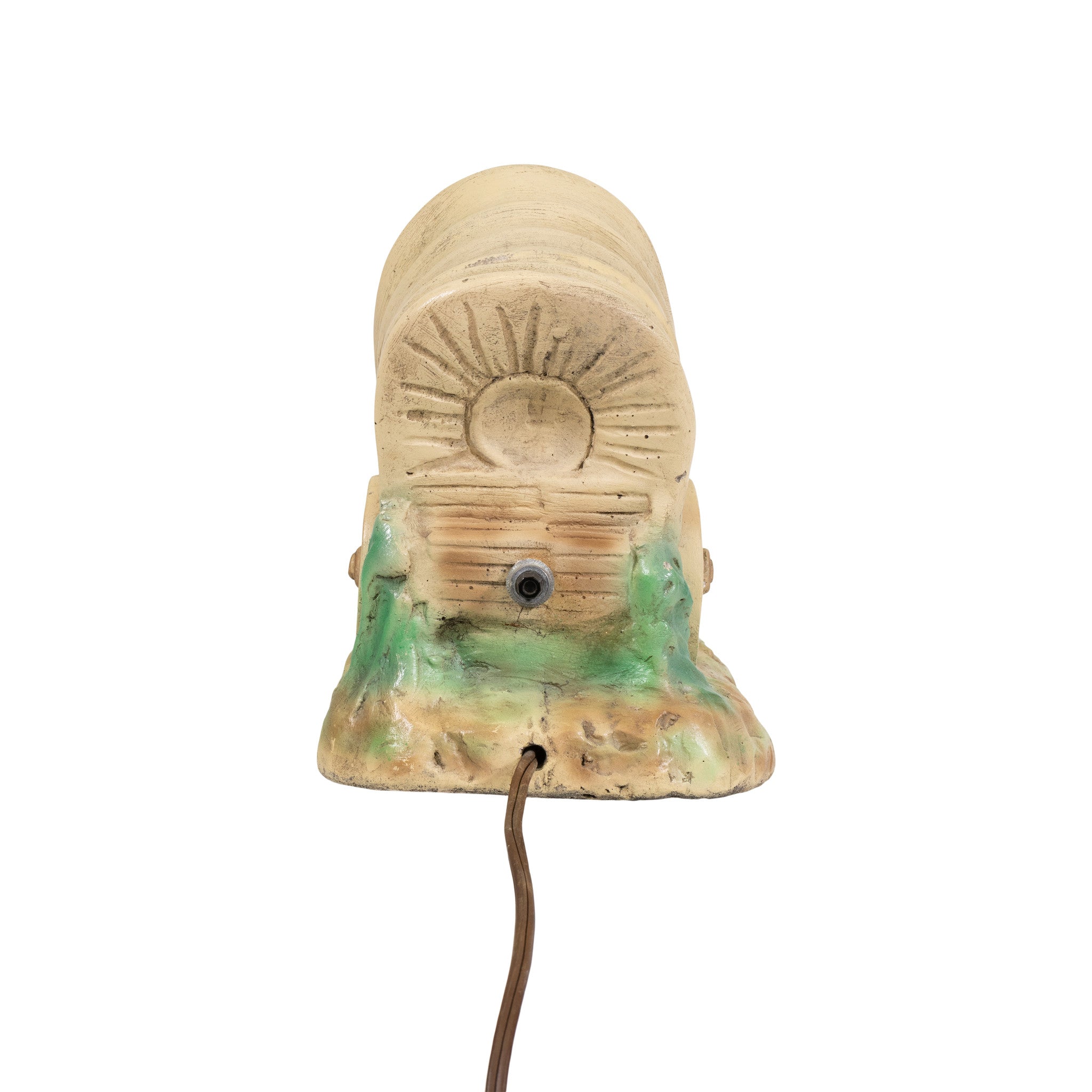 Chalkware Colored Wagon Table Lamp