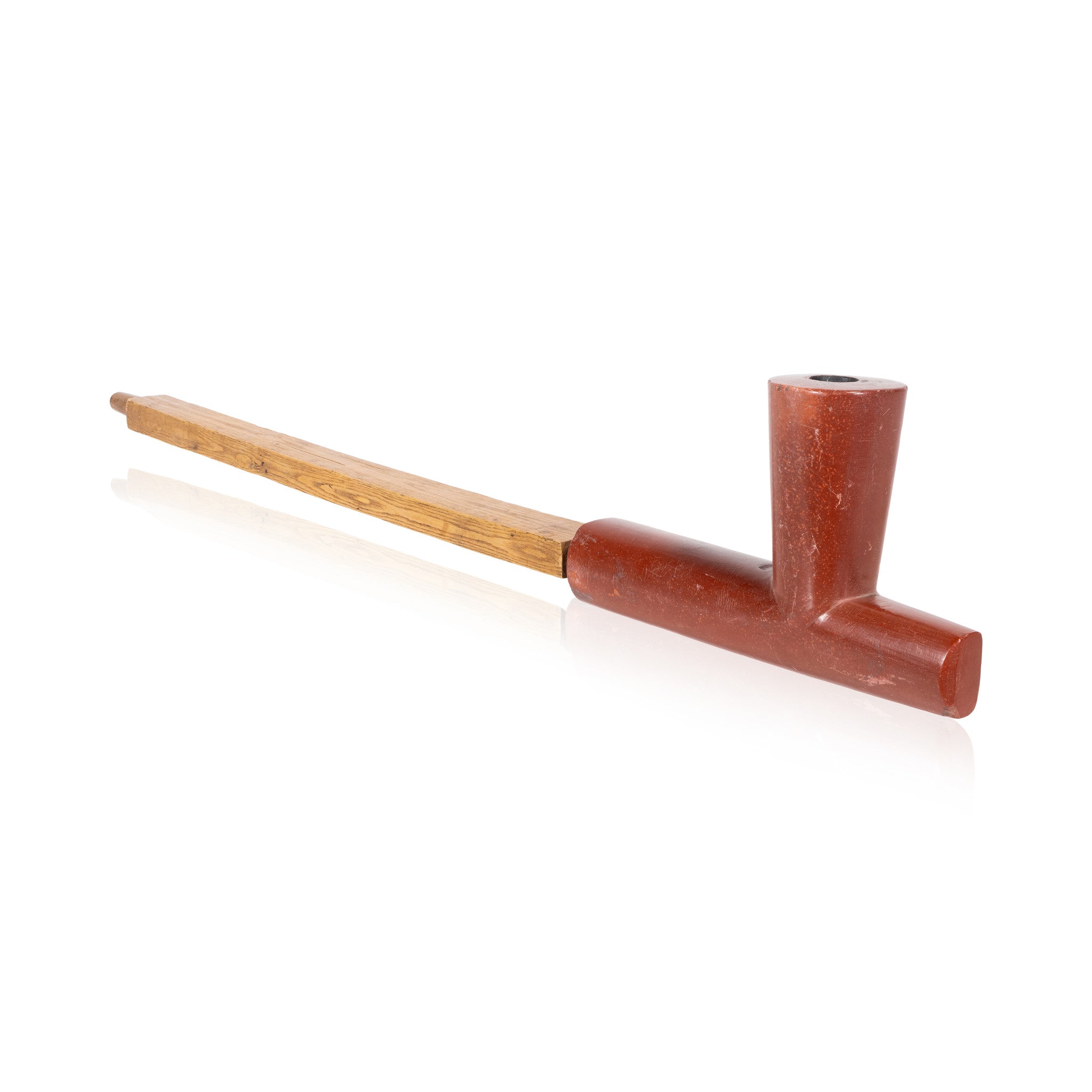 Shoshone Catlinite T Pipe, Native, Pipe, Catlinite