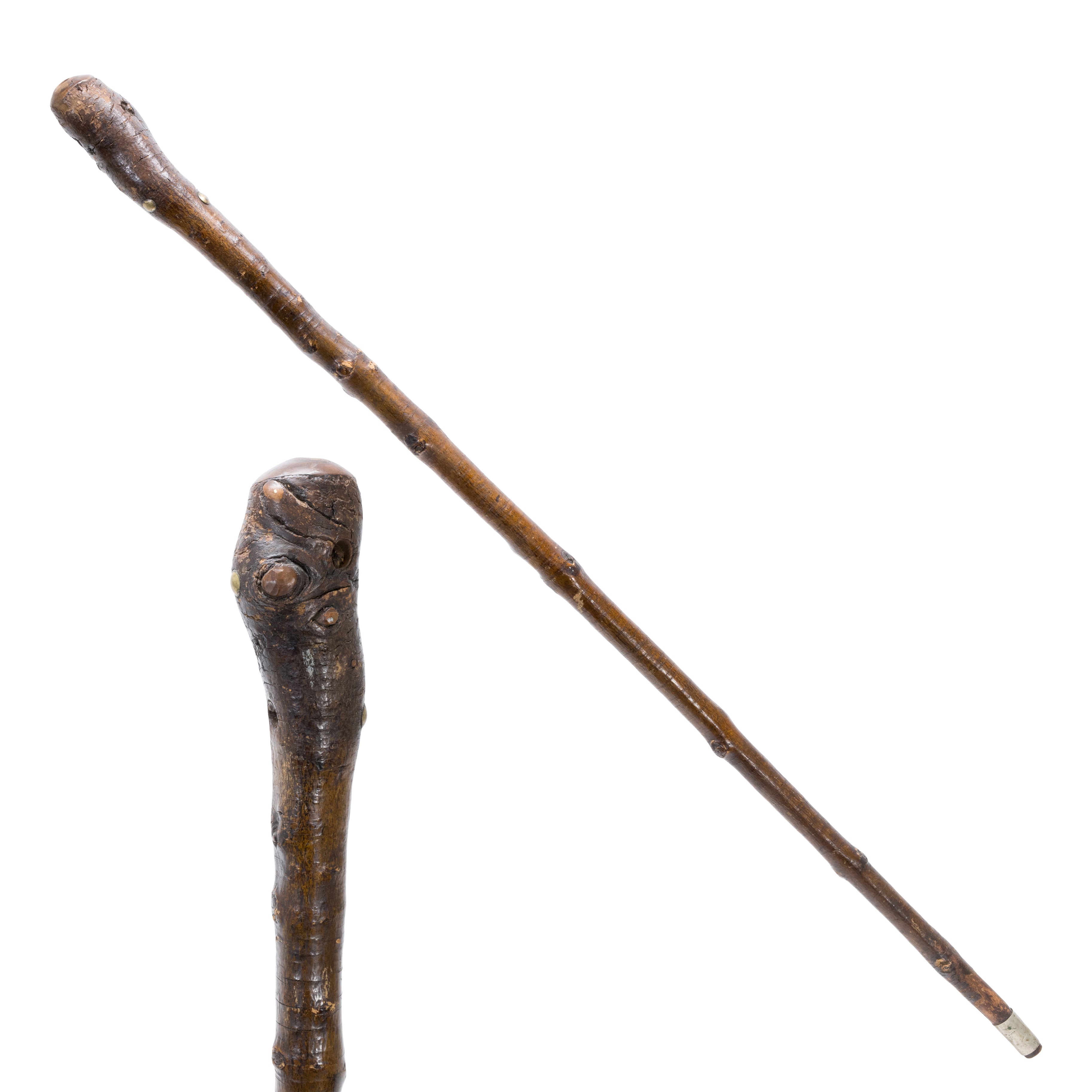 Winnebago Walking Stick, Native, Carving, Cane