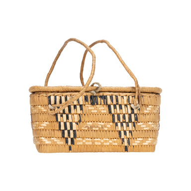 Salish Basket, Native, Basketry, Vertical