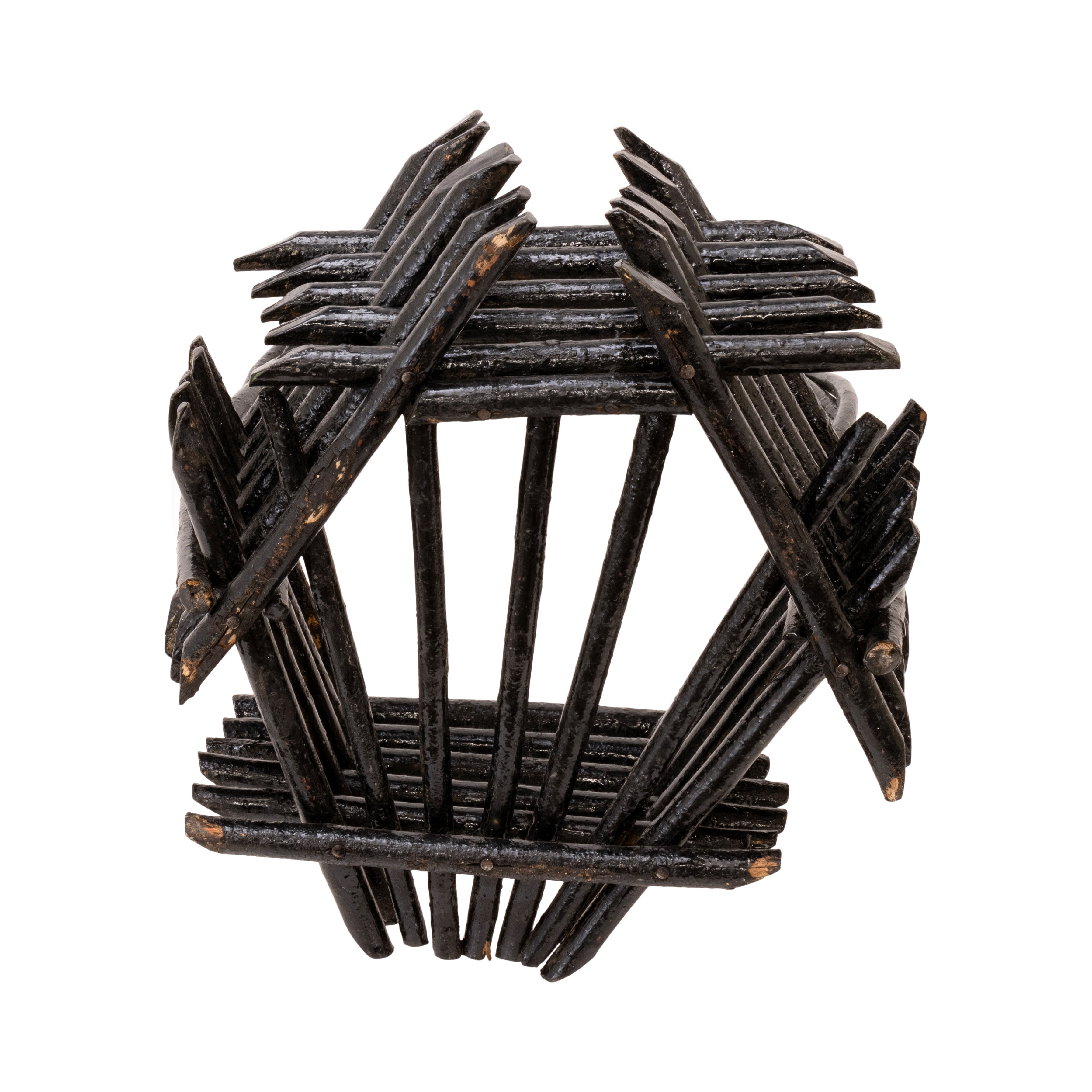 Folk Art Twigwork Planter