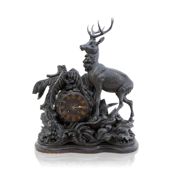Black Forest Mantle Clock, Furnishings, Black Forest, Candlestick
