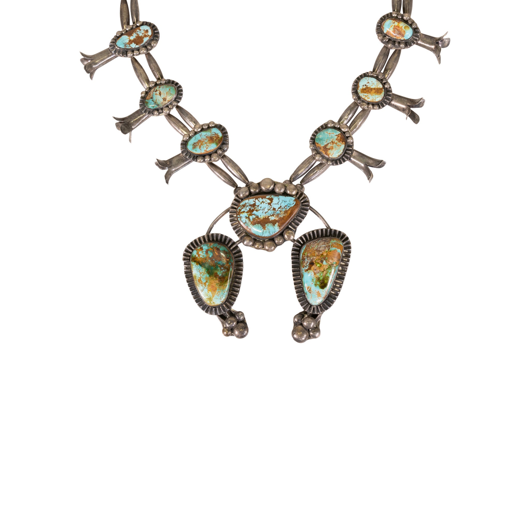 Native Cerillos Squash Blossom Necklace