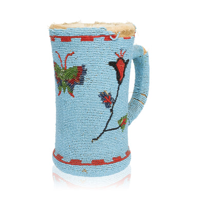 Plateau Beaded Crockery Mug, Native, Basketry, Bottle Basket