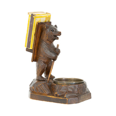 Black Forest Standing Bear Match Holder, Furnishings, Black Forest, Figure