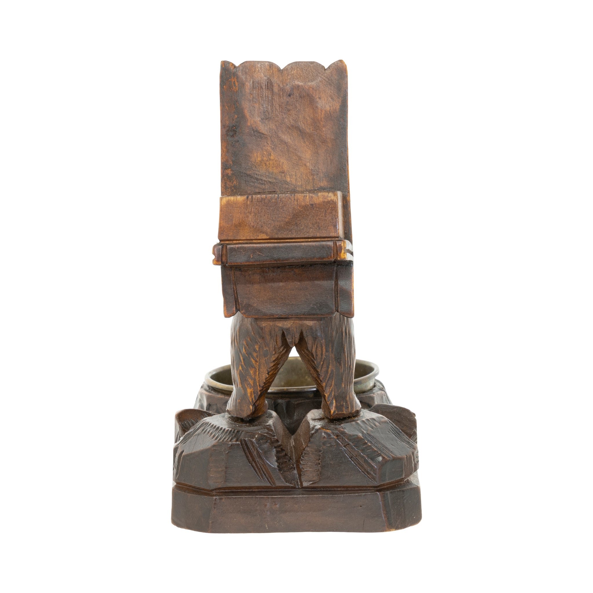 Black Forest Standing Bear Match Holder